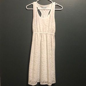 Pretty white lace racer back dress